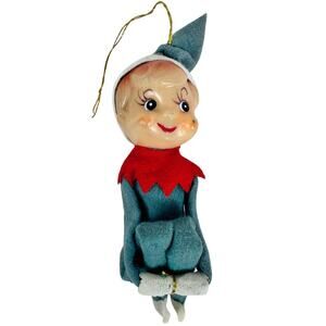 Knee Hugger 5.5" Elf Pixie MCM Rubber Head Felt Body-Rare Vintage!